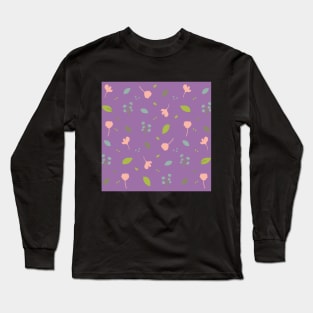 Flowerettes in purple Long Sleeve T-Shirt